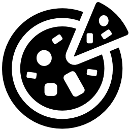Пицца и ломтик иконка
