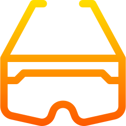 occhiali di sicurezza icona