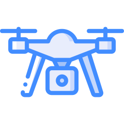dron de cámara icono