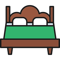 Гостиничная кровать иконка