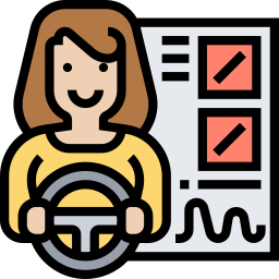 Driving test icon