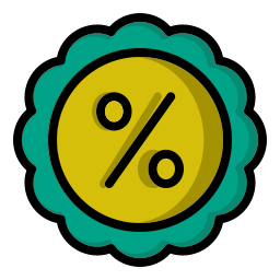 percentage label icoon