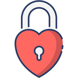 Heart lock icon