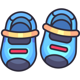 Baby shoes icon