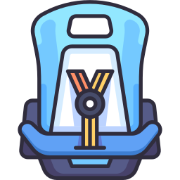 Baby car seat icon