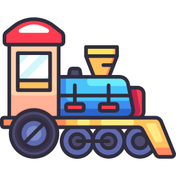 tren de juguete icono