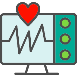 monitor ecg icona