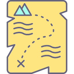 Treasure map icon