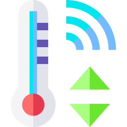 controllo della temperatura icona