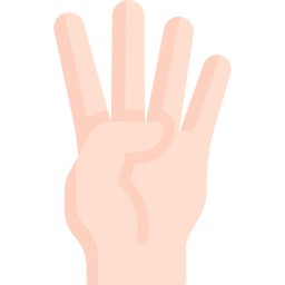 quatre doigts Icône