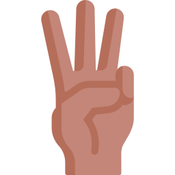 Three fingers icon