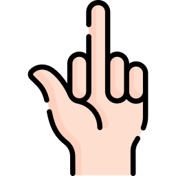 dedo medio icono