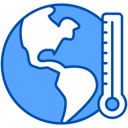 il riscaldamento globale icona