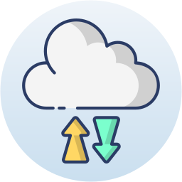 servicio de almacenamiento en la nube icono