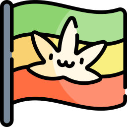bandera rastafari icono