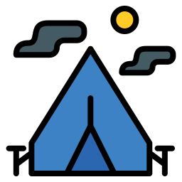 Camping tent icon