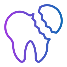 Сломанный зуб иконка