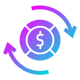 przepływ pieniędzy ikona
