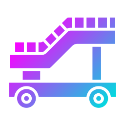 Airplane stairs icon
