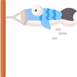 bandera de pescado icono