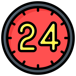 24-часовые часы иконка