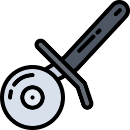 Pizza knife icon