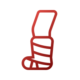 Broken leg icon