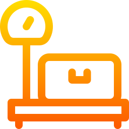 Luggage scale icon