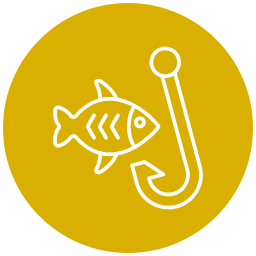 Fish hook icon
