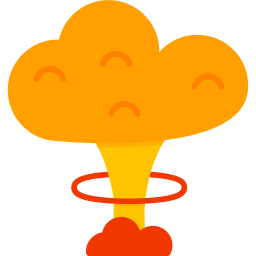 nucleaire explosie icoon