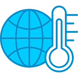 le réchauffement climatique Icône