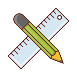 matita e righello icona