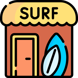negozio di surf icona