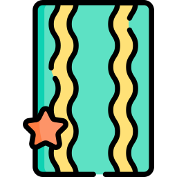 Beach towel icon