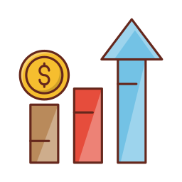 lucro financeiro Ícone