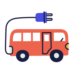 autobus électrique Icône