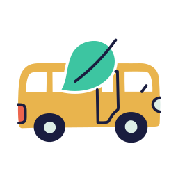 Electric bus icon