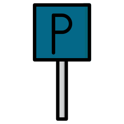 Parking sign icon