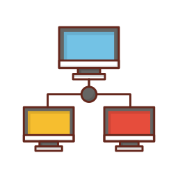 la mise en réseau Icône