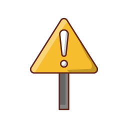 Warning sign icon