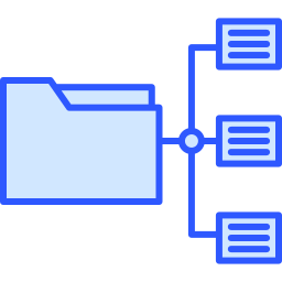 clasificación de datos icono