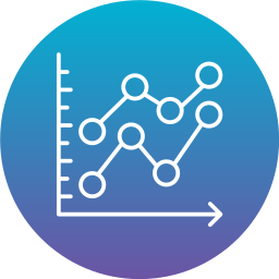 graphique en ligne Icône