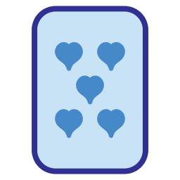 Five of hearts icon