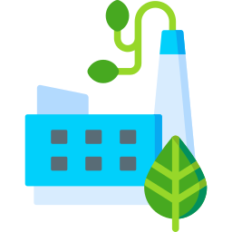 Green factory icon