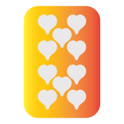 Ten of hearts icon