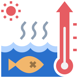 il riscaldamento globale icona