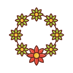 Crown of flowers icon