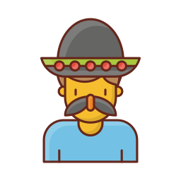 Mexican man icon