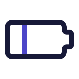 niedriger batteriestatus icon