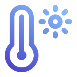 alta temperatura icona